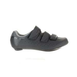 Shimano Women's Black Gray Road Cycling Shoes -Celcro straps 3 screw  design